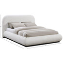  Color_Black/ Cream  Size_King  -- Vaughn Cream Chenille Fabric Upholstered King Bed IMAGE 10