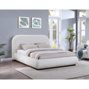  Color_Black/ Cream  Size_King  -- Vaughn Cream Chenille Fabric Upholstered King Bed IMAGE 2