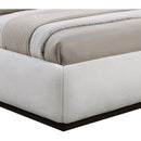 Color_Black/ Cream  Size_King  -- Vaughn Cream Chenille Fabric Upholstered King Bed IMAGE 6