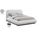  Color_Black/ Cream  Size_King  -- Vaughn Cream Chenille Fabric Upholstered King Bed IMAGE 9
