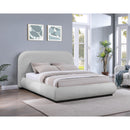  Color_Black/ Grey  Size_Queen  -- Vaughn Grey Chenille Fabric Upholstered Queen Bed IMAGE 2