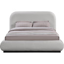  Color_Black/ Grey  Size_Queen  -- Vaughn Grey Chenille Fabric Upholstered Queen Bed IMAGE 3