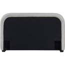  Color_Black/ Grey  Size_Queen  -- Vaughn Grey Chenille Fabric Upholstered Queen Bed IMAGE 5