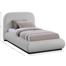  Color_Black/ Grey  Size_Twin  -- Vaughn Grey Chenille Fabric Upholstered Twin Bed IMAGE 10