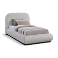  Color_Black/ Grey Size_Twin -- Vaughn Grey Chenille Fabric Upholstered Twin Bed IMAGE 1