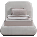  Color_Black/ Grey  Size_Twin  -- Vaughn Grey Chenille Fabric Upholstered Twin Bed IMAGE 3