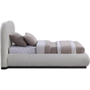  Color_Black/ Grey  Size_Twin  -- Vaughn Grey Chenille Fabric Upholstered Twin Bed IMAGE 4