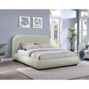  Color_Black/ Green  Size_Full  -- Vaughn Mint Chenille Fabric Upholstered Full Bed IMAGE 2
