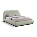  Color_Black/ Green  Size_King  -- Vaughn Mint Chenille Fabric Upholstered King Bed IMAGE 1
