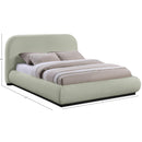  Color_Black/ Green  Size_Queen  -- Vaughn Mint Chenille Fabric Upholstered Queen Bed IMAGE 10