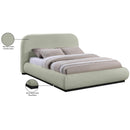  Color_Black/ Green  Size_Queen  -- Vaughn Mint Chenille Fabric Upholstered Queen Bed IMAGE 9