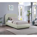  Color_Black/ Green  Size_Twin  -- Vaughn Mint Chenille Fabric Upholstered Twin Bed IMAGE 2