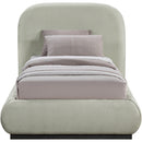  Color_Black/ Green  Size_Twin  -- Vaughn Mint Chenille Fabric Upholstered Twin Bed IMAGE 3