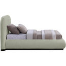  Color_Black/ Green  Size_Twin  -- Vaughn Mint Chenille Fabric Upholstered Twin Bed IMAGE 4