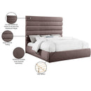  Color_Brown  Size_King  -- Adam Brown Linen Textured Fabric Upholstered King Bed IMAGE 10