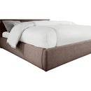  Color_Brown  Size_King  -- Adam Brown Linen Textured Fabric Upholstered King Bed IMAGE 6