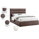  Color_Brown  Size_Queen  -- Adam Brown Linen Textured Fabric Upholstered Queen Bed IMAGE 10