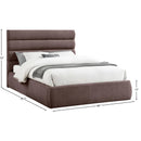  Color_Brown  Size_Queen  -- Adam Brown Linen Textured Fabric Upholstered Queen Bed IMAGE 9