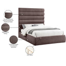  Color_Brown  Size_Queen  -- Adam Brown Linen Textured Fabric Upholstered Queen Bed IMAGE 10