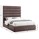  Color_Brown  Size_Queen  -- Adam Brown Linen Textured Fabric Upholstered Queen Bed IMAGE 9