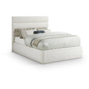  Color_Cream  Size_Full  -- Adam Cream Linen Textured Fabric Upholstered Full Bed IMAGE 1