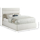  Color_Cream  Size_Full  -- Adam Cream Linen Textured Fabric Upholstered Full Bed IMAGE 9