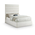  Color_Cream  Size_Full  -- Adam Cream Linen Textured Fabric Upholstered Full Bed IMAGE 1