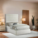  Color_Cream  Size_Full  -- Adam Cream Linen Textured Fabric Upholstered Full Bed IMAGE 2