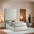  Color_Cream  Size_Full  -- Adam Cream Linen Textured Fabric Upholstered Full Bed IMAGE 2