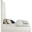  Color_Cream  Size_Full  -- Adam Cream Linen Textured Fabric Upholstered Full Bed IMAGE 4