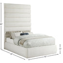  Color_Cream  Size_Full  -- Adam Cream Linen Textured Fabric Upholstered Full Bed IMAGE 9
