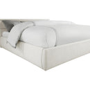 Meridian Adam Cream Linen Textured Fabric King Bed IMAGE 6