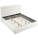  Color_Cream  Size_King  -- Adam Cream Linen Textured Fabric Upholstered King Bed IMAGE 7