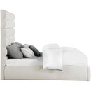  Color_Cream  Size_King  -- Adam Cream Linen Textured Fabric Upholstered King Bed IMAGE 4