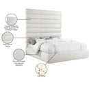  Color_Cream  Size_King  -- Adam Cream Linen Textured Fabric Upholstered King Bed IMAGE 10