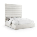  Color_Cream  Size_King  -- Adam Cream Linen Textured Fabric Upholstered King Bed IMAGE 1