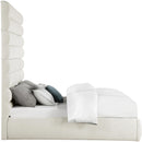  Color_Cream  Size_King  -- Adam Cream Linen Textured Fabric Upholstered King Bed IMAGE 4