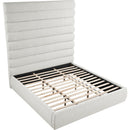  Color_Cream  Size_King  -- Adam Cream Linen Textured Fabric Upholstered King Bed IMAGE 7