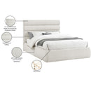  Color_Cream  Size_Queen  -- Adam Cream Linen Textured Fabric Upholstered Queen Bed IMAGE 10