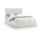  Color_Cream  Size_Queen  -- Adam Cream Linen Textured Fabric Upholstered Queen Bed IMAGE 1