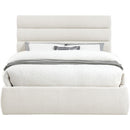  Color_Cream  Size_Queen  -- Adam Cream Linen Textured Fabric Upholstered Queen Bed IMAGE 3