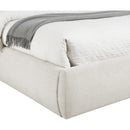 Meridian Adam Cream Linen Textured Fabric Queen Bed IMAGE 6