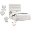  Color_Cream  Size_Queen  -- Adam Cream Linen Textured Fabric Upholstered Queen Bed IMAGE 10
