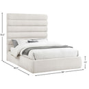  Color_Cream  Size_Queen  -- Adam Cream Linen Textured Fabric Upholstered Queen Bed IMAGE 9