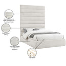  Color_Cream  Size_Queen  -- Adam Cream Linen Textured Fabric Upholstered Queen Bed IMAGE 10