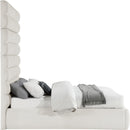  Color_Cream  Size_Queen  -- Adam Cream Linen Textured Fabric Upholstered Queen Bed IMAGE 4