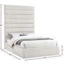  Color_Cream  Size_Queen  -- Adam Cream Linen Textured Fabric Upholstered Queen Bed IMAGE 9