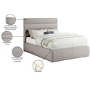  Color_Taupe  Size_Full  -- Adam Taupe Linen Textured Fabric Upholstered Full Bed IMAGE 10