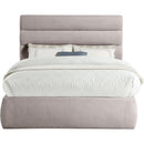  Color_Taupe  Size_Full  -- Adam Taupe Linen Textured Fabric Upholstered Full Bed IMAGE 3
