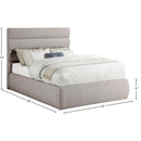  Color_Taupe  Size_Full  -- Adam Taupe Linen Textured Fabric Upholstered Full Bed IMAGE 9